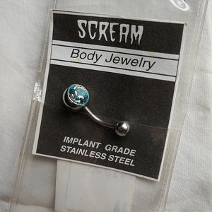 CHRISTMAS #22 Aurora Borealis Crystal Belly Button Ring NWT